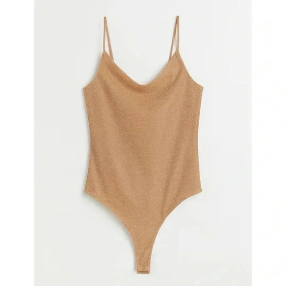 H&M Tops - H&M Gold Glitter Bodysuit